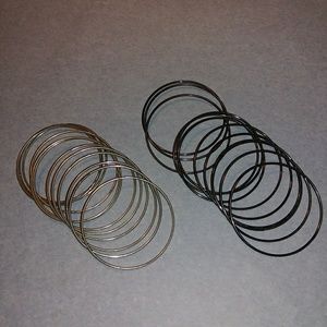 Set of skinny bangle bracelets